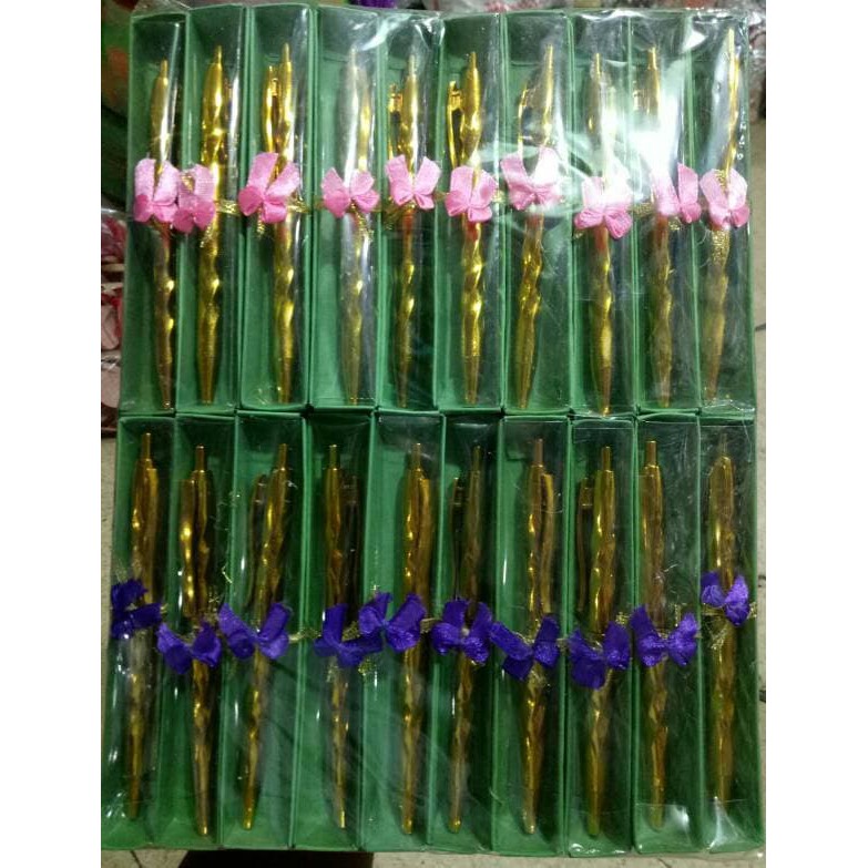 PALING LARISSouvenir Pernikahan Pulpen Emas + Kemas Mika TERMURAH