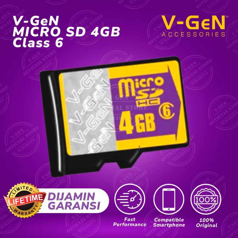 Micro SD VGEN 4GB Clas 6 Non Adaptor