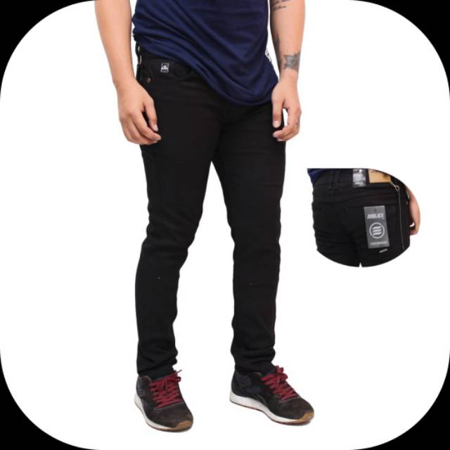 AIRBLACK DENIM TERLARIS / 784 VICTORY celana jeans black panjang skinny semi slimfit cowo / cowok /