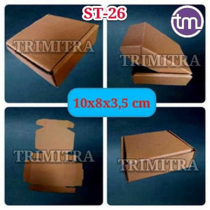 

KOTAK KARDUS KARTON ST-26 10X8X3,5 CM BOX COKLAT POLOS PACKING KEMASAN AKSESORIS