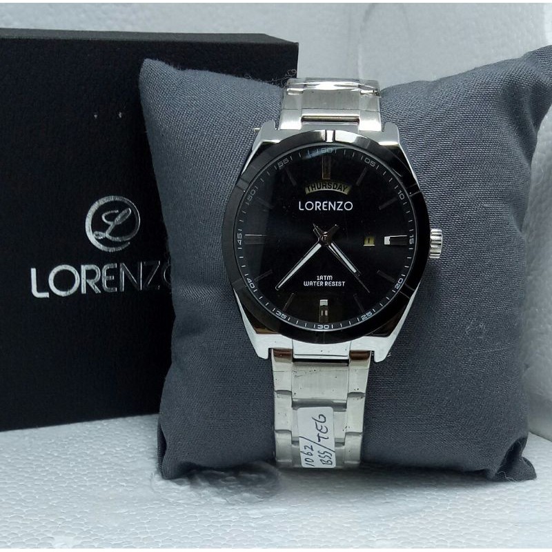 Jam Tangan Pria Lorenzo Original Tanggal Hari Aktif