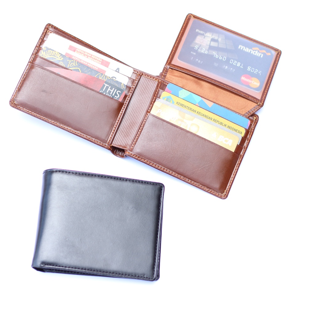 DOMPET PRIA KULIT SAPI ASLI MODEL LIPAT BANYAK SLOT KARTU - GRATIS GRAFIR NAMA KAMU / GOZZO
