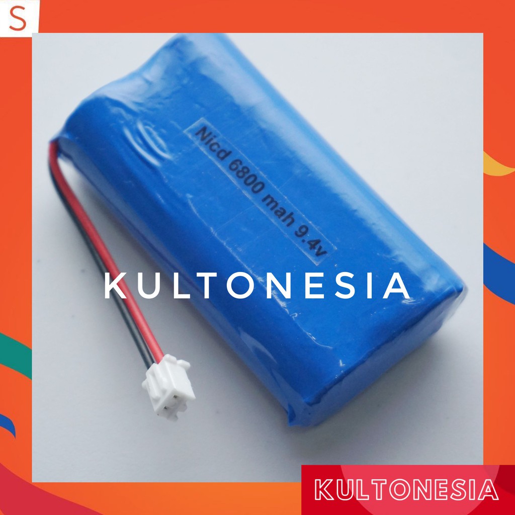 Baterai RC Rakit Soket Putih 9.4 V 6800mAh