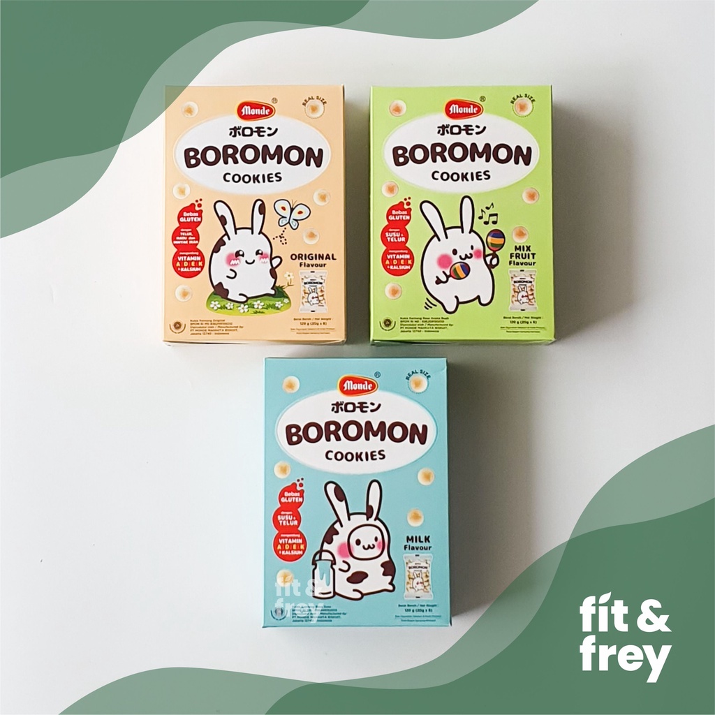 MONDE Boromon Cookies - Cemilan Biskuit Anak - Snack Sehat Bayi Anak - Wafer / Multigrain