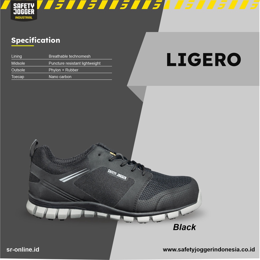 SAFETY JOGGER LIGERO BLACK S1P