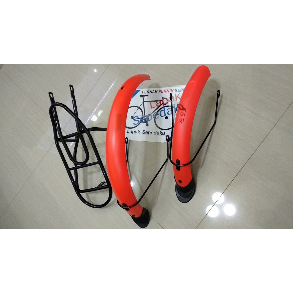 Slebor sepeda 16 inch fender sepeda lipat 16 inch spakbor sepeda selebor besi sepeda plus boncengan
