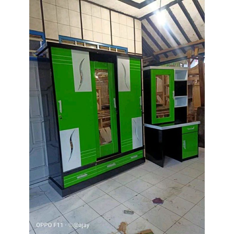 lemari sliding 3p+meja rias