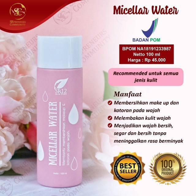 Micellar water sr12 / pembersih wajah / micellar water /