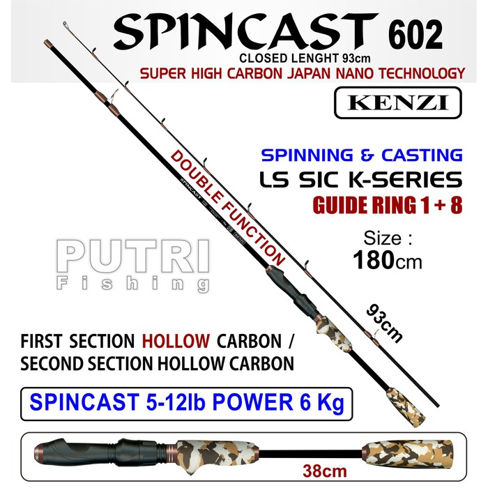 Promo JORAN KENZI SPINCAST 602 5-12lb Power 6 Kg Keren