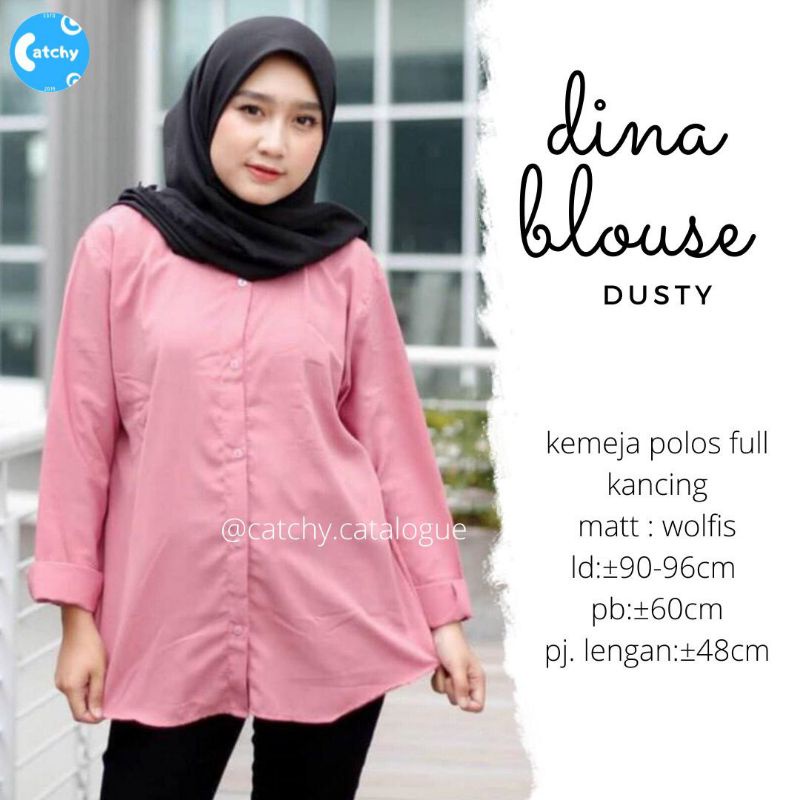 DINA BLOUSE BY CATCHY (BLOUSE MUSLIMAH) Blouse wanita rekomended