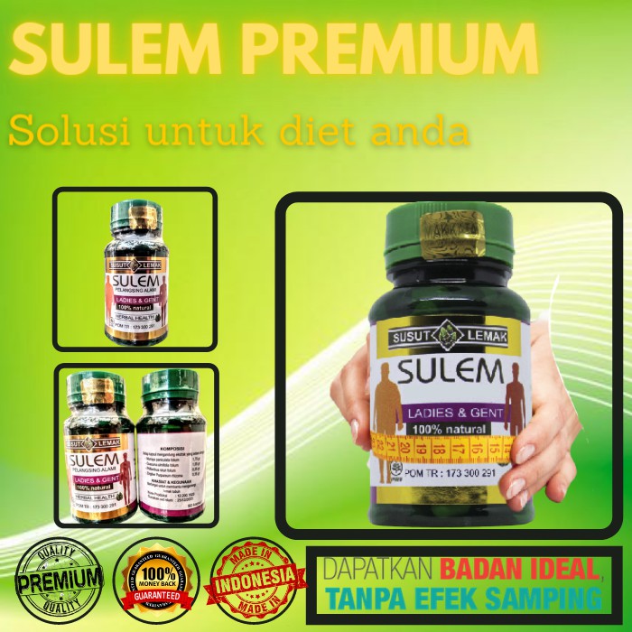 Sulem Premium ,Obat pembakar lemak,Pelangsing, Pelangsing Tanpa efek samping, membakar lemak perut