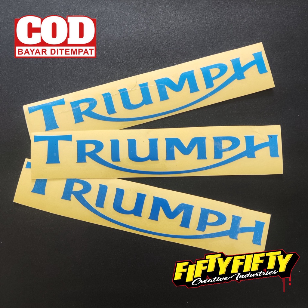 Stiker Cutting TRIUMPH Stiker Cuting Motor Stiker Kating Mobil Stiker Helm