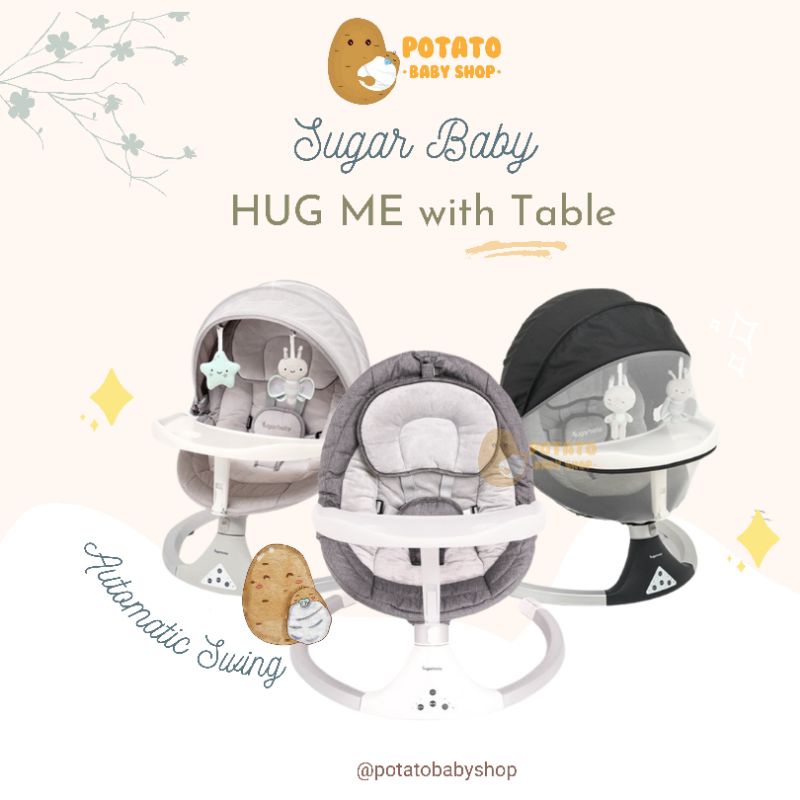 Sugar Baby - Hug Me Automatic Baby Swing Chair With Table - Bouncer Baby