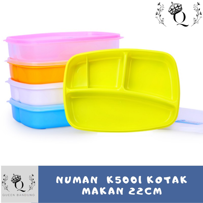 NUMAN K5 001 KOTAK MAKAN 22CM WARNA MURAH PRAKTIS AMAN