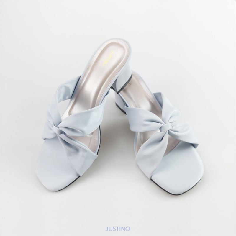 Sandal Hak Tahu JUSTINO HTB02 Series Heels Wanita 5cm-dolphin (l/blue)