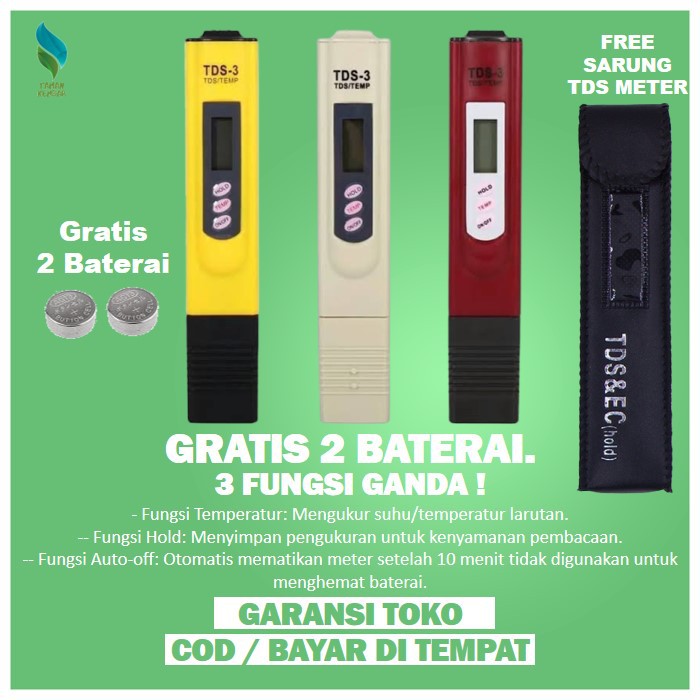 Hidroponik Tds Meter Hidroponik Tds Hidroponik Tds Meter Dan Ph Meter Air Alat Ukur Ph Air Kit A1247
