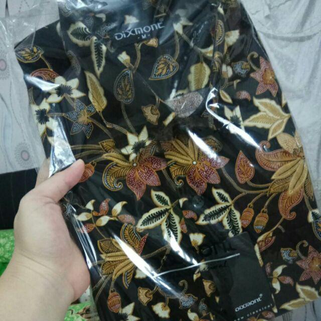 Kemeja Batik Pria Lengan Pendek Bs51 Katun Motif Modern Dixmont Semi Slimfit Premium