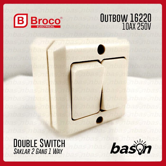 BROCO 16220 New Gee Double Switch Outbow - Saklar Seri