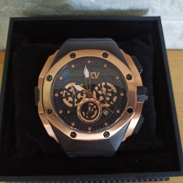 Jam Tangan Christ Verra 71097G black Gold