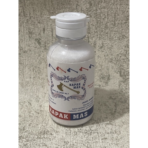 

Vanilli Bubuk Cap Kapak Emas 70gr