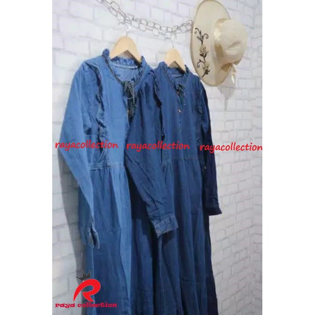 Malia gamis /Gamis Jeans murah KEARA GAMIS /Maxy jeans premium /Ninna dress jeans