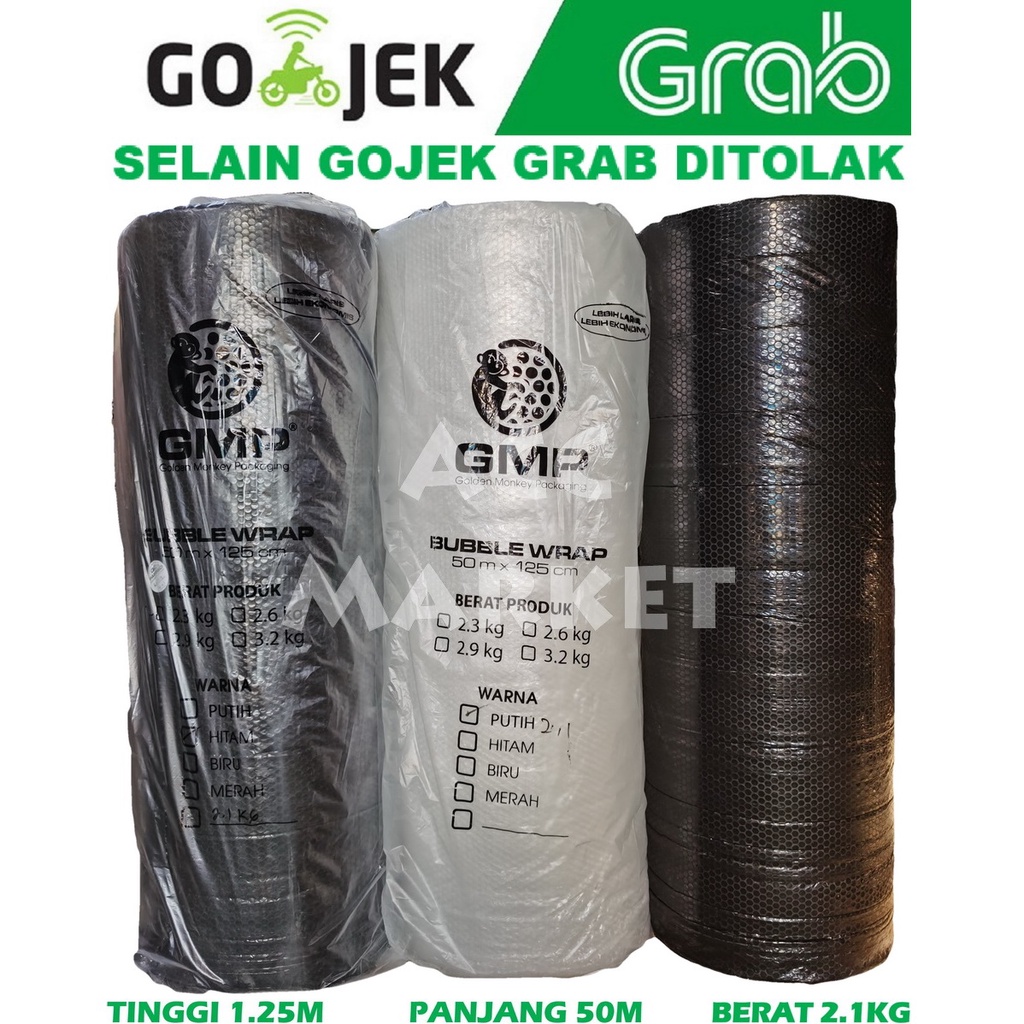 Bubble Wrap Plastik Roll 50m x 125 cm Packing Buble