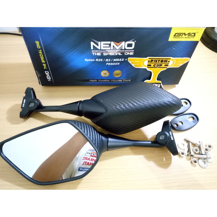 Spion Kaca Sepion Fering R25 Nemo Nmax Semua Motor Fairing  Spion R25 Nemo Universal Cnc Aksesoris