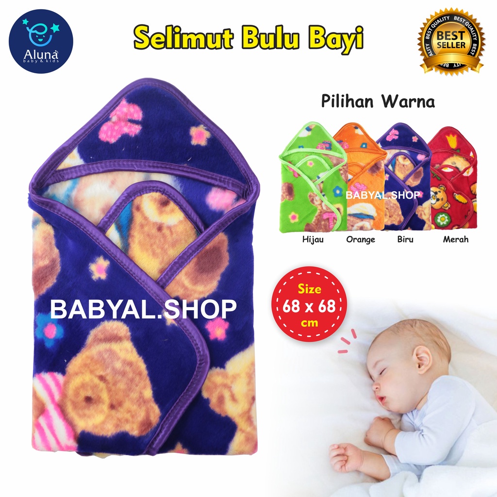 Selimut Bulu Bayi  Perlengkapan Tidur Bayi Baru Lahir Baby Newborn Karakter Murah