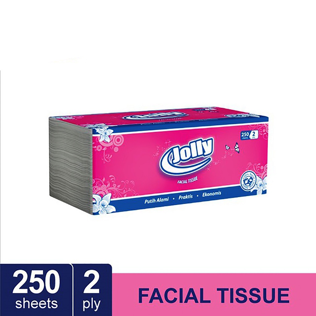 Tissue Wajah Facial Tissue Jolly 250 Sheets Tisu Muka 2Ply