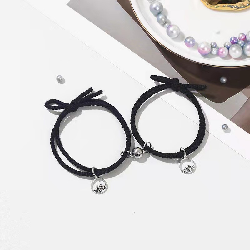 (COD) GELANG COUPLE MAGNET 2PCS/PASANG GELANG TALI MAGNET BRACELETT