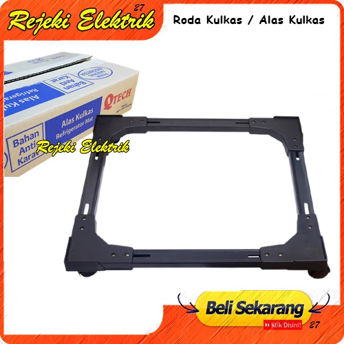 Roda Kulkas / Alas Kulkas Q-TECH Multi ukuran Bisa Di atur - Bahan Anti karat - Roda Lemari Es