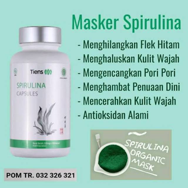 MASKER SPIRULINA / MASKER ORGANIC 100% ORIGINAL