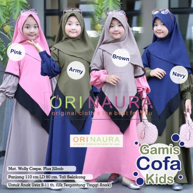 Gamis cofa kid baju muslim by ori naura