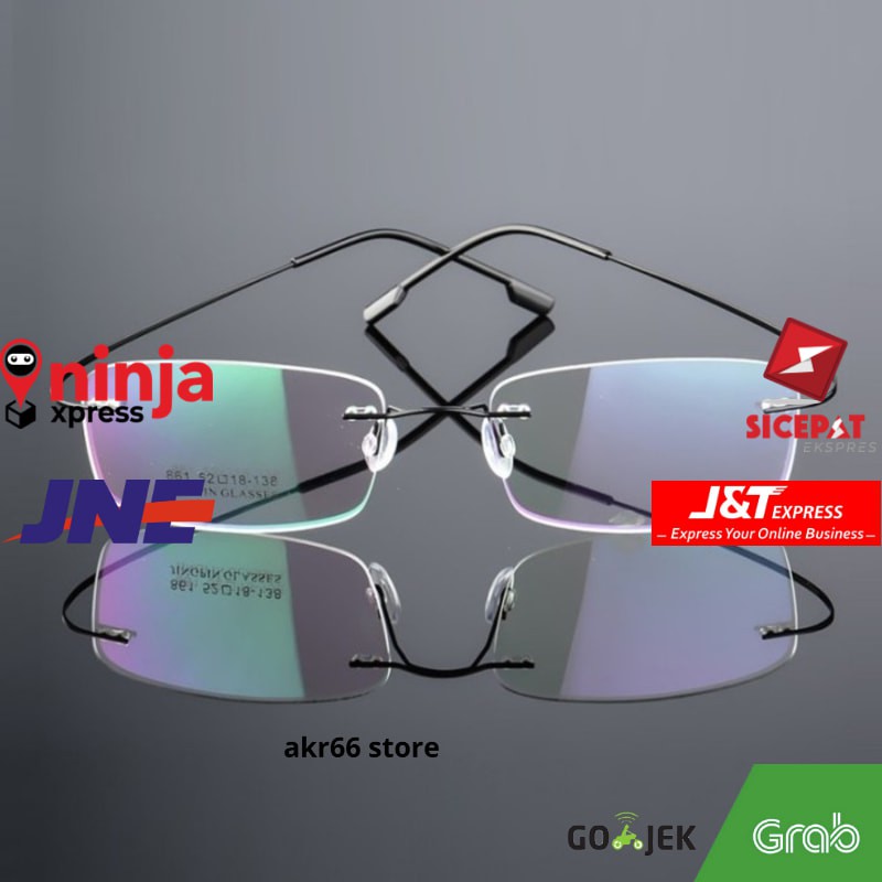 FRAME KACAMATA FRAMELESS TITANIUM ULTRA LIGHT PROMOSI