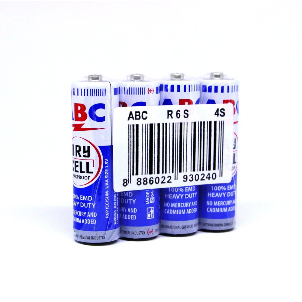 Baterai ABC Dry Cell AA Size 1.5V isi 4