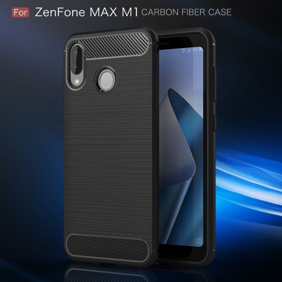 CASE SLIM FIT CARBON IPAKY ASUS ZENFONE MAX M1 ZB555KL SOFTCASE - FA
