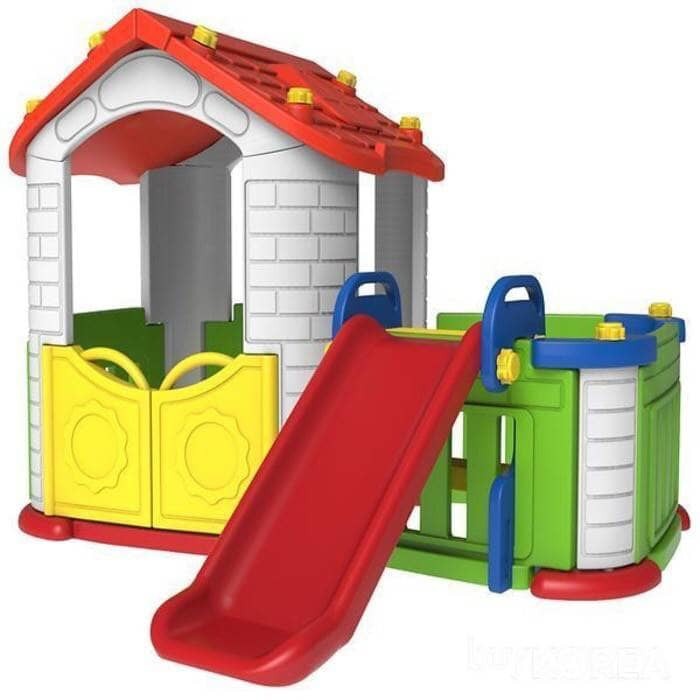 PROMO PEROSOTAN PROSOTAN TOBEBE BIG HAPPY PLAY HOUSE PLAYHOUSE WITH SLIDE TERMURAH ATAP MERAH