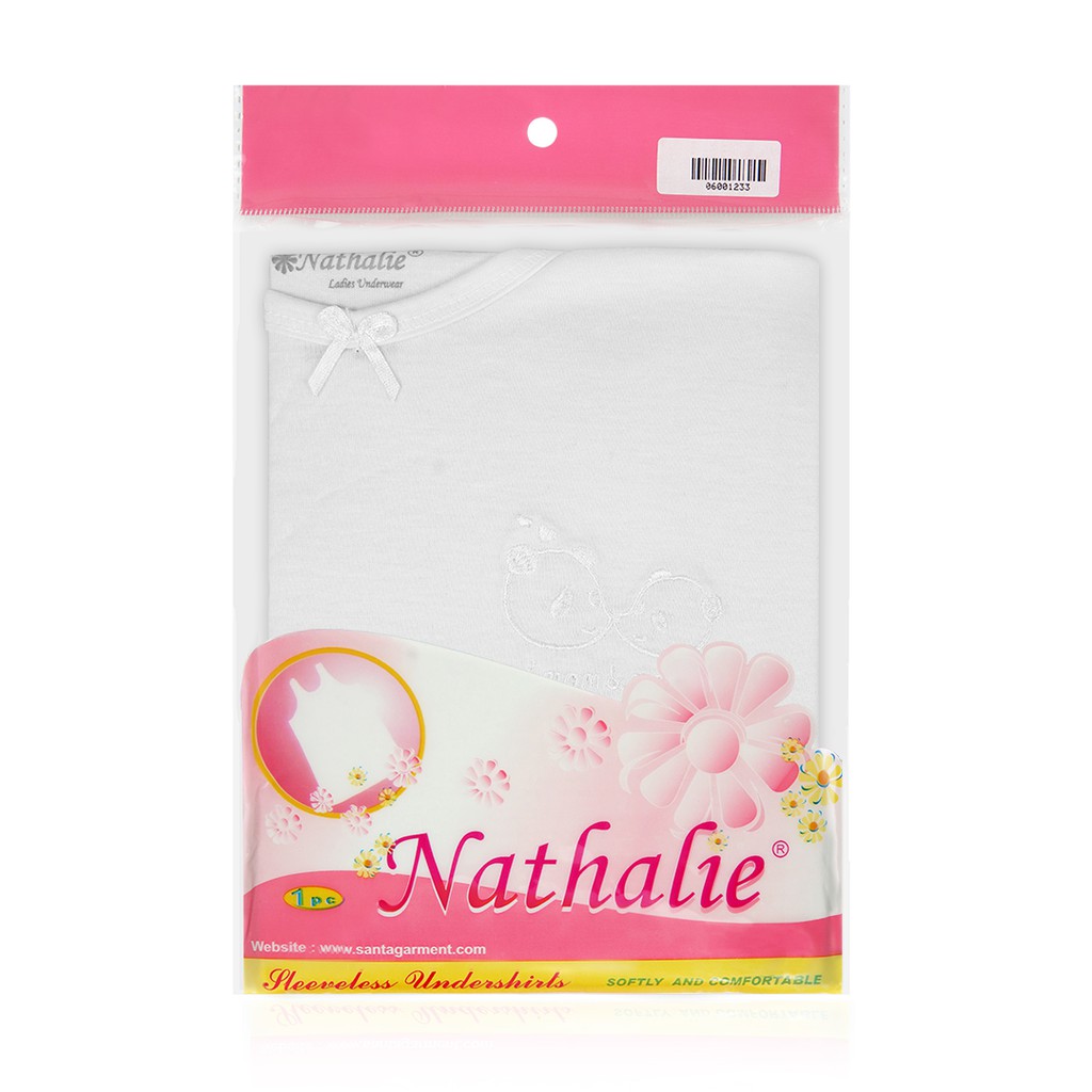 Nathalie Tanktop Pakaian Dalam Putih Polos Isi 1pcs  NTA 008-3