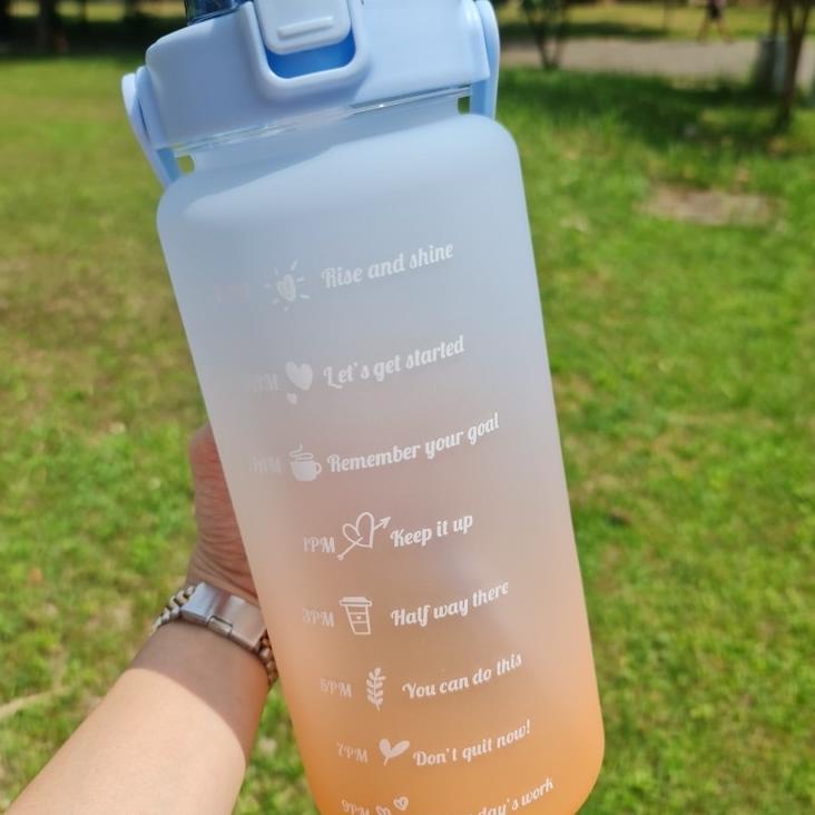 Hot Sell.. (HARGA GROSIR) Botol Time Rainbow | Botol Minum Viral 2 liter | Botol Minum kekinian Vira