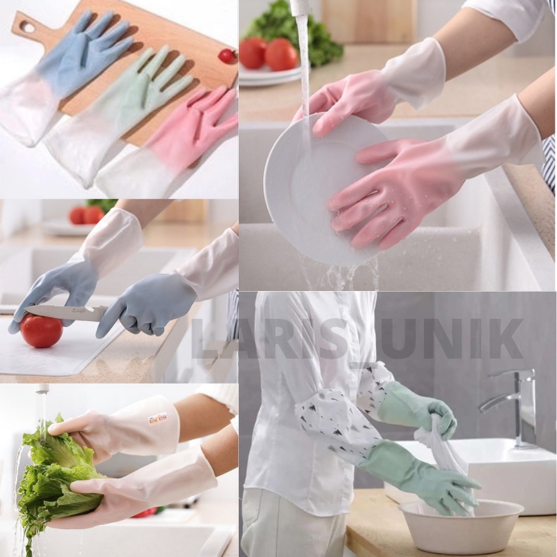 BISA BAYAR DITEMPAT Sarung tangan karet cuci piring anti air Sarung Tangan Cuci Piring Karet Latex Rubber Gloves Anti Air Multifungsi Sarung Tangan Cuci Piring Silikon Glove / Rubber Gloves / Sarung Tangan Latex Karet