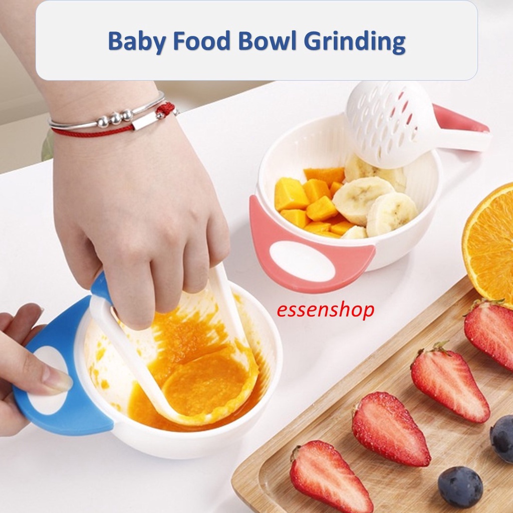Tempat makan bayi baby food maker grinding bowl penghalus mpasi mangkok sendok makan gelas spout peralatan makan bayi