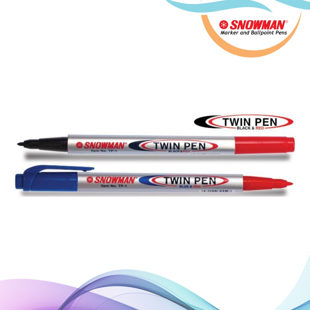 

TWIN PEN MARKER / SPIDOL TWIN PEN SNOWMAN TP-12