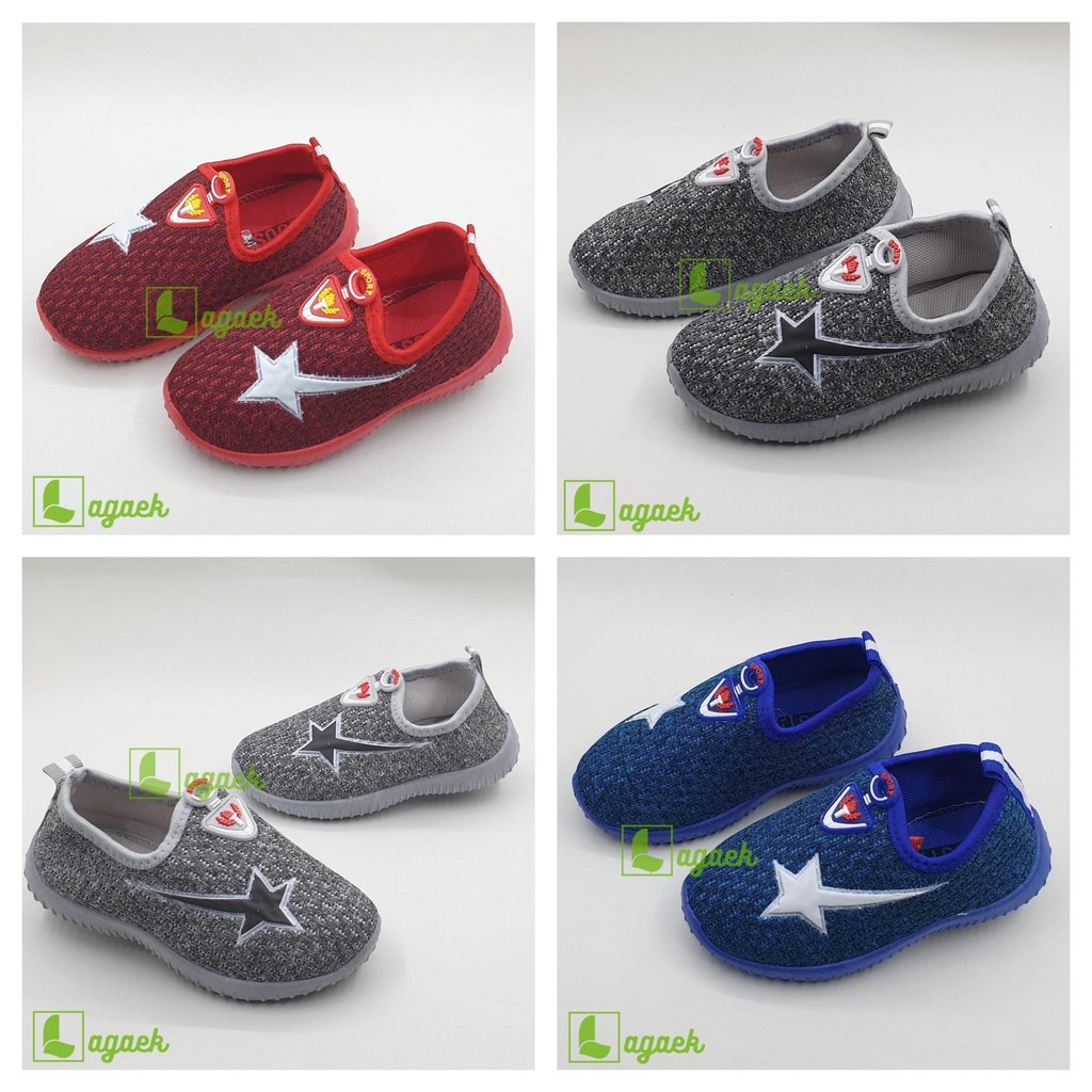  SEPATU  ANAK  USIA  8 BULAN 1 2 3 4  TAHUN  SLIP ON BINTANG 