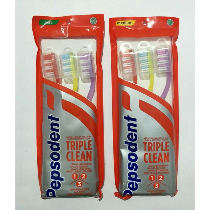 Pepsodent Sikat Gigi isi 1/ 3 pcs/centraltrenggalek