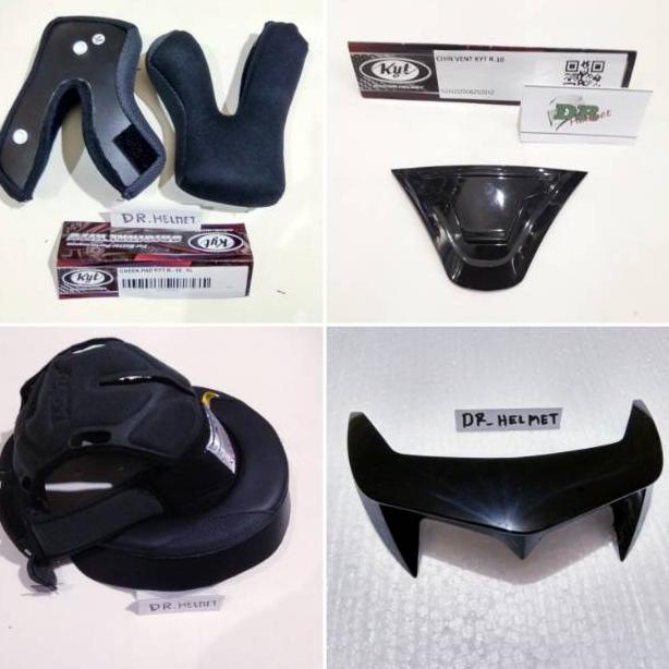SAP.31My22y– Spear part helm kyt r10 / Spoiler / chint vent / chek pad / crown pad / ventilasi / bus