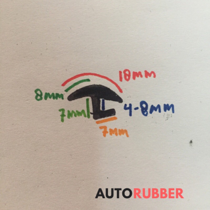 Karet List Kaca Mobil Universal T Besar