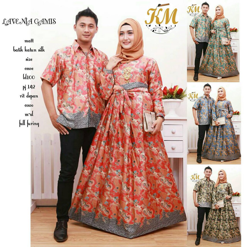 Batik Sarimbit Gamis 426baju Batik Modernbatik Couple Muslim