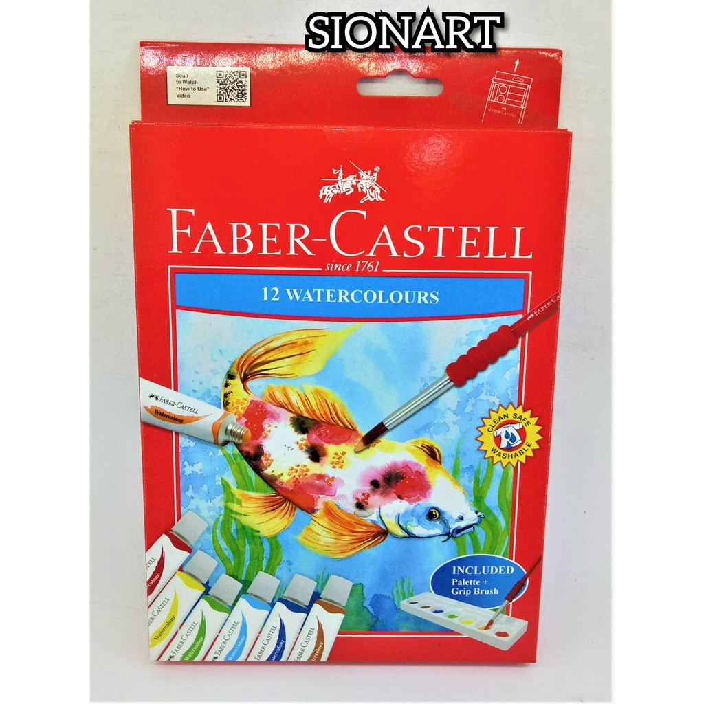 

isi12warna Cat Air Watercolour 121004N faber castell watercolor color