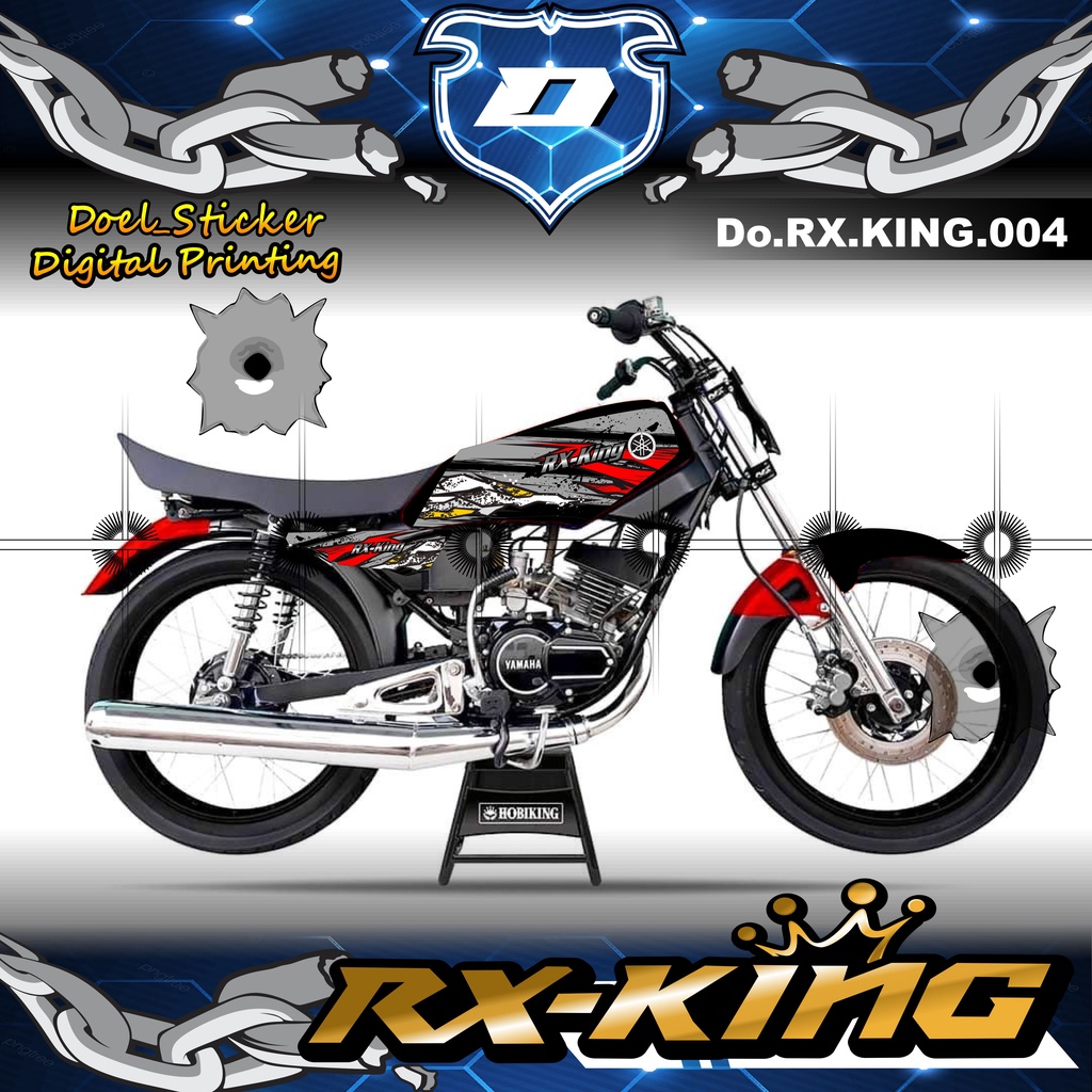 Stiker Striping Variasi RX King - Striping Hologram Motor RX king DESIGN DOEL 004