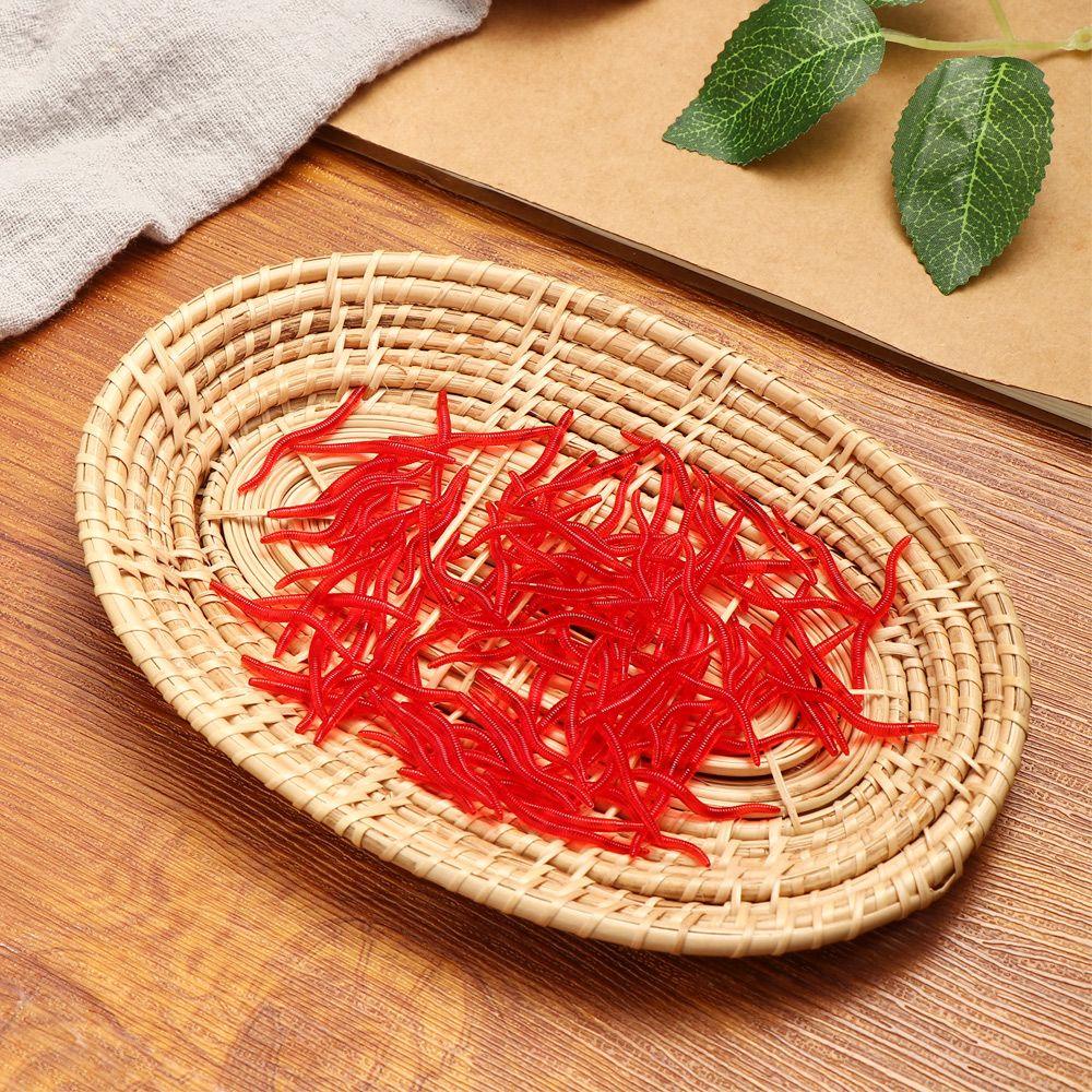 TOP 50 /100pcs Umpan Pancing Silikon Buatan Umpan Bass Ikan Gurame Bau Amis Manusia Hidup